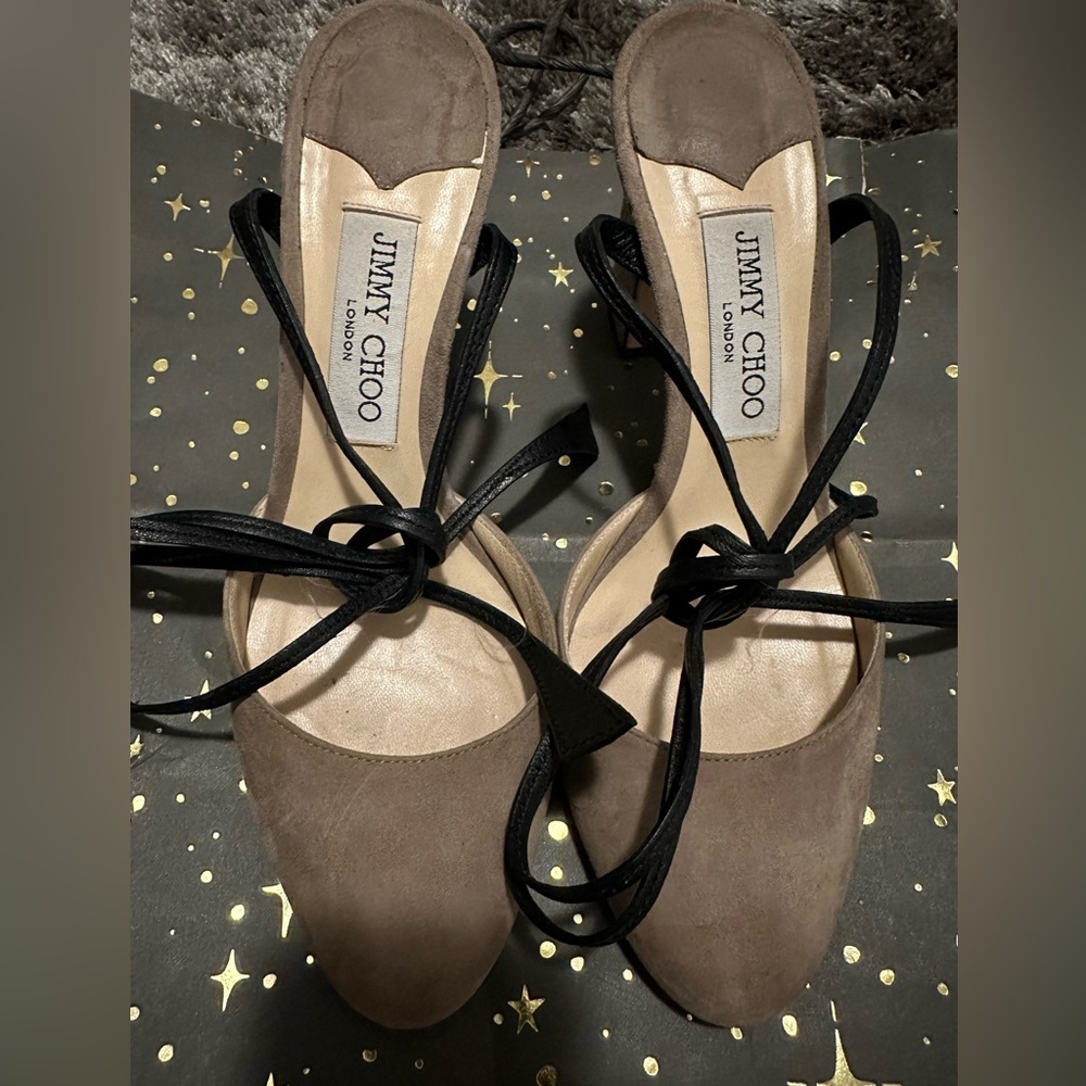 Jimmy Choo Suede Ankle Strap Pump